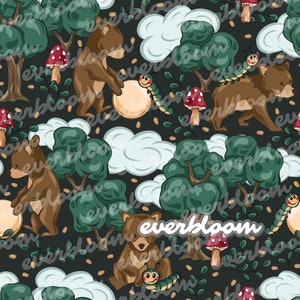 Limited Bear Cubs Seamless Pattern for Commercial Use, Surface Pattern, Seamless Repeat, Custom Fabric, Seamless Design File