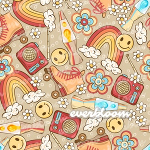 Limited Lava Lamps 1 Seamless Pattern for Commercial Use, Surface Pattern, Seamless Repeat, Custom Fabric, Seamless Design File