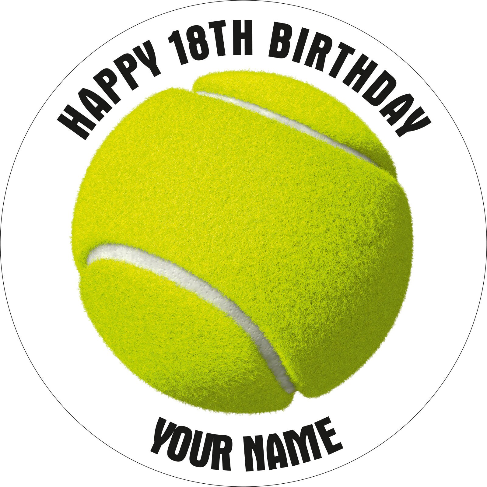 Tennis Personalised Edible Cake Topper & Cupcakes Etsy UK
