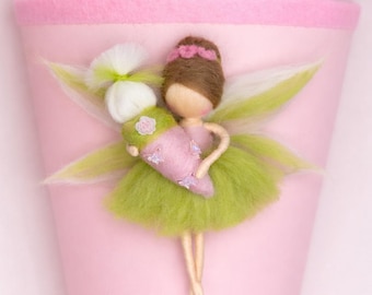 School cone fairy for girls starting school – hand-felted guardian fairy as a special gift and keepsake for the first day of school, first day of school for children