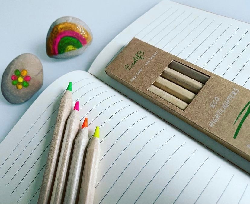 Wooden Pencil Highlighter Etsy