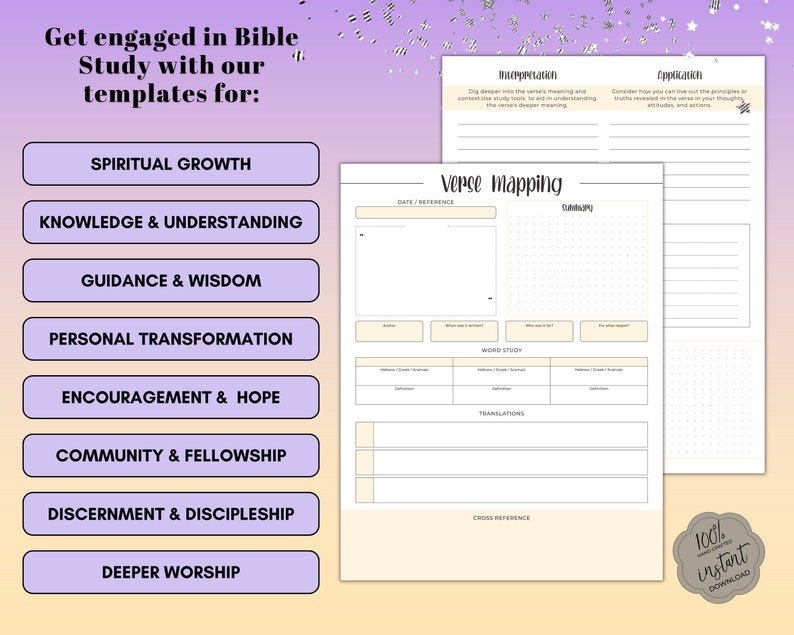 Bible Verse Mapping Printable Template, Verse Mapping Bible Study ...