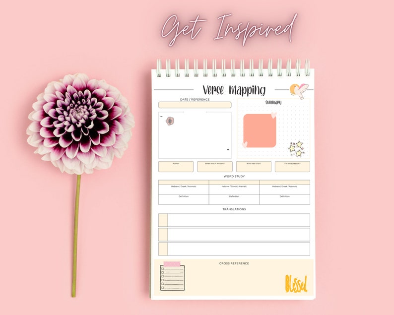 Bible Verse Mapping Printable Template, Verse Mapping Bible Study