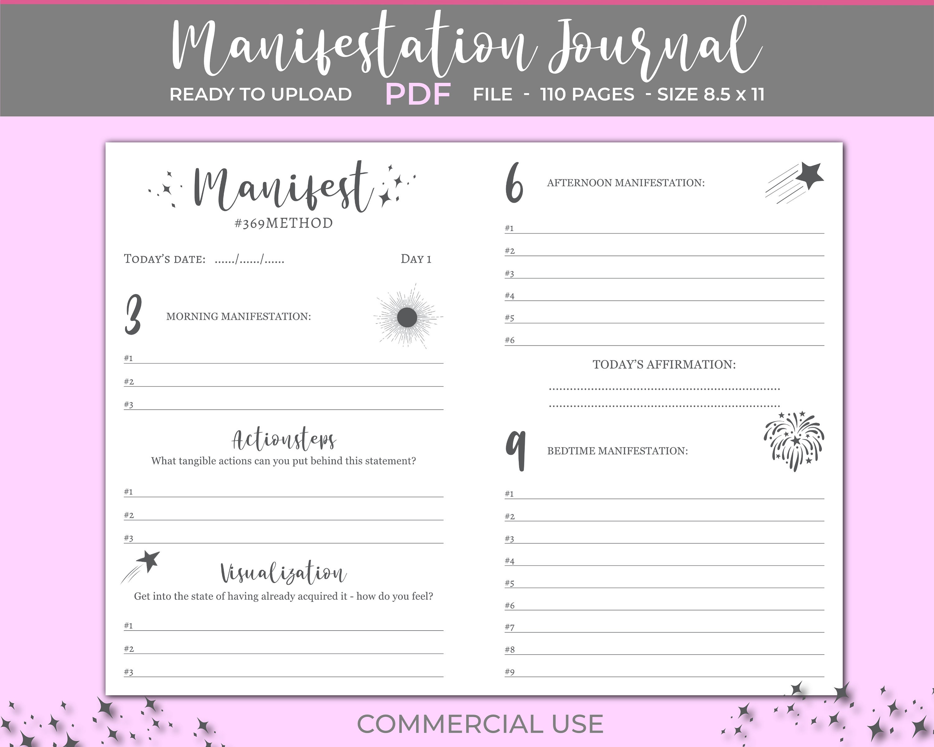 369 Manifestation Journal for Kdp Graphic by KDP Mega Store · Creative  Fabrica