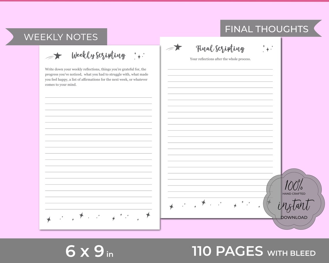 Manifestation Journal 369 Method, KDP Interior, Ready to Upload PDF ...