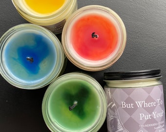 But Where to Put You | Sorting Hat Magic Wizard School | Color Changing Candle | Fandom Book Lovers Gift Minimalist Aesthetic Candle