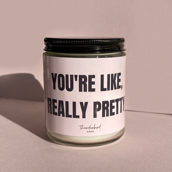 You're Like, Really Pretty 8oz Soy Candle | Cherry Blossom Juicy Peach Scented | Jar Candle | Mean Girls | Hand Poured