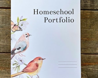 Birds | Nature Themed Homeschool Portfolio Bundle / Homeschool Subject Dividers / Attendance Tracker / Reading Logs /Field Trip Log