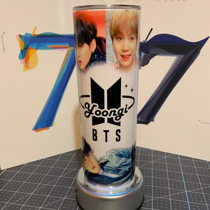 BTS Suga Tumbler BTS Merch | Jungkook | RM | Jimin | Suga | J Hope | Taehyung 20oz Straight Skinny Tumbler