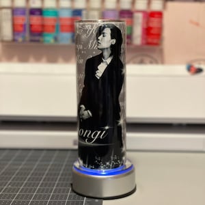 BTS Suga Tumbler BTS Merch | Jungkook | RM | Jimin | Suga | J Hope | Taehyung 20oz Straight Skinny Tumbler