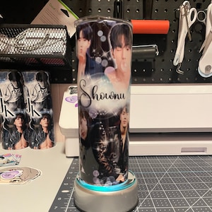 Monsta X Shownu Tumbler Monsta X Merch | Minhyuk | Kihyun | Hyungwon | Jooheon | I.M | 20oz Straight Skinny Tumbler KPOP