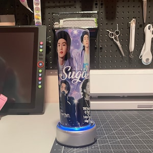 BTS Suga Tumbler | Suga Cup | BTS Merch | Jungkook | RM | Jimin | J Hope | Taehyung 20oz Straight Skinny Tumbler