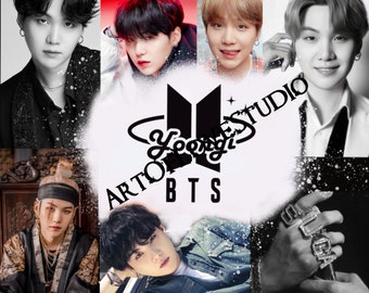 BTS Merch Suga 20oz Straight Skinny Tumbler design