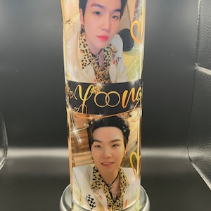 BTS Tumbler Suga Yoongi Marry Me BTS Merch | Jungkook | RM | Jimin | Suga | J Hope | Taehyung 20oz Straight Skinny Tumbler