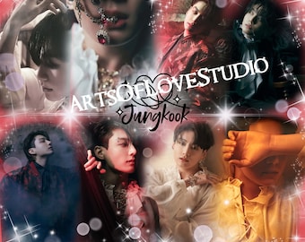 BTS Jungkook 20oz Straight Tumbler Design PNG