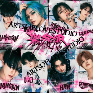 Stray Kids Rockstar 20oz. Design de copo reto e fino PNG