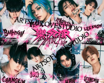 Stray Kids Rockstar 20oz. Straight Skinny Tumbler Design PNG