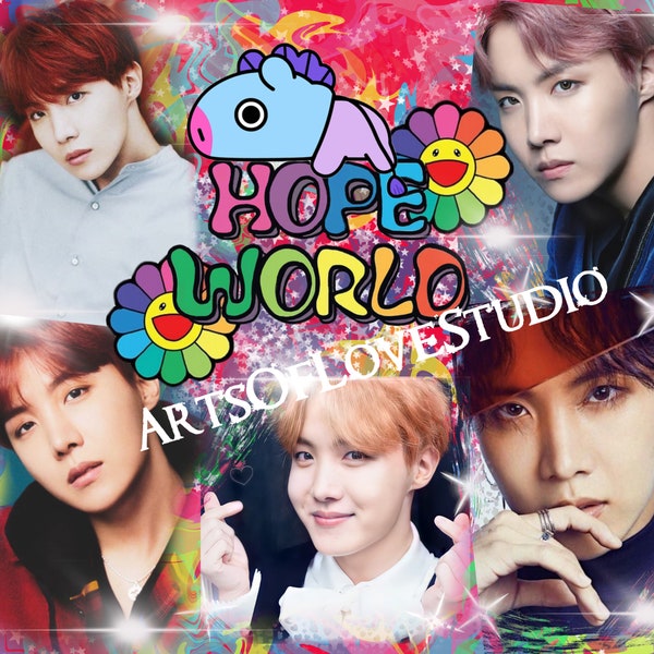 BTS Merch J Hope "Hope World" 20oz. Straight Skinny Tumber Design