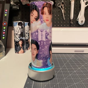 BTS Tumbler | BTS Cup | BTS Merch | 10th Anniversary | Jungkook | Namjoon | Jimin | Suga | J Hope | Taehyung 20oz Straight Skinny Tumbler