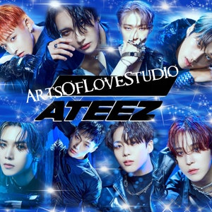 Ateez Merch 20oz. Straight Skinny Tumbler Design KPOP