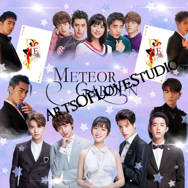 Meteor Garden 20oz Straight Skinny Tumbler Design PNG