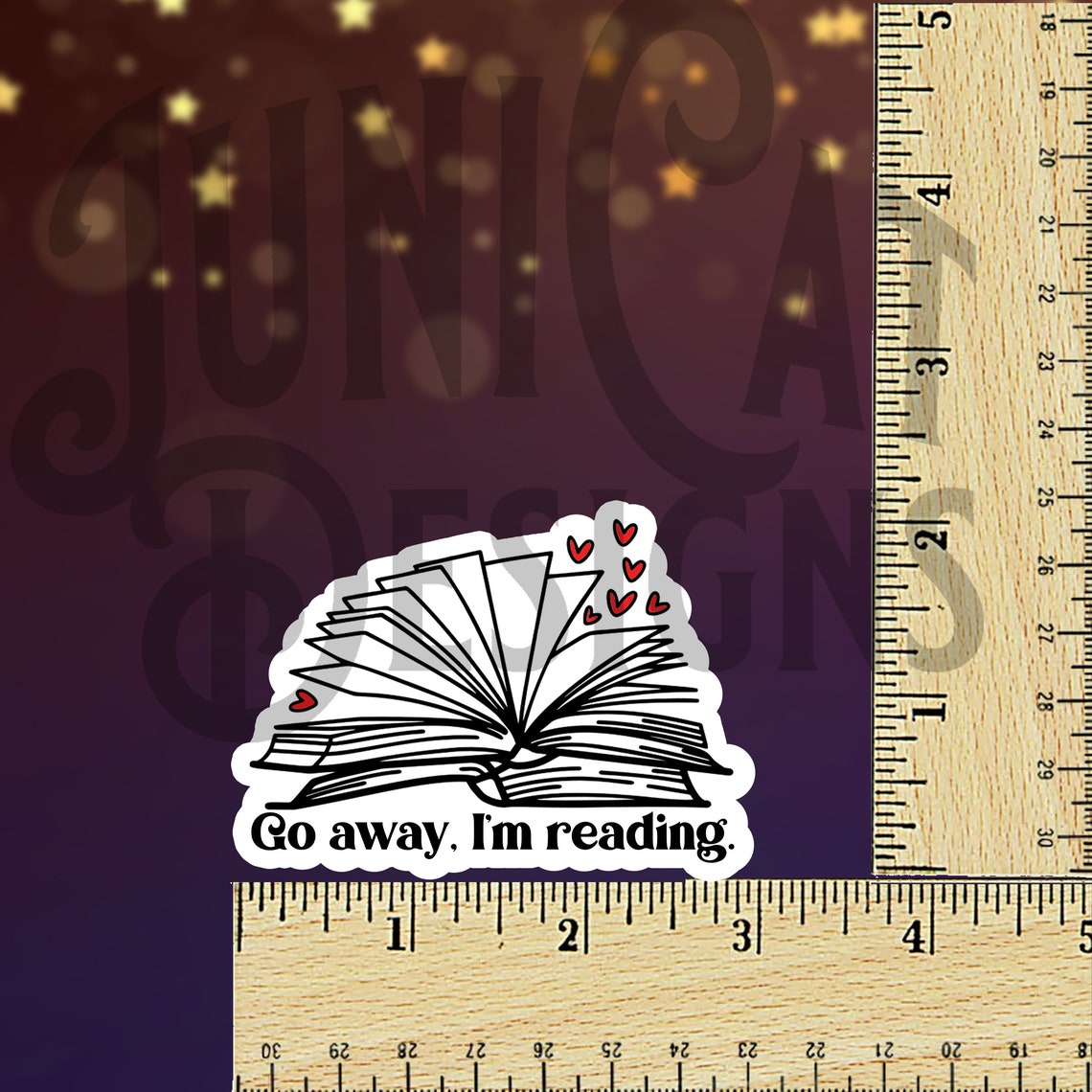 Go Away I'm Reading Sticker Book Stickers Librarian - Etsy