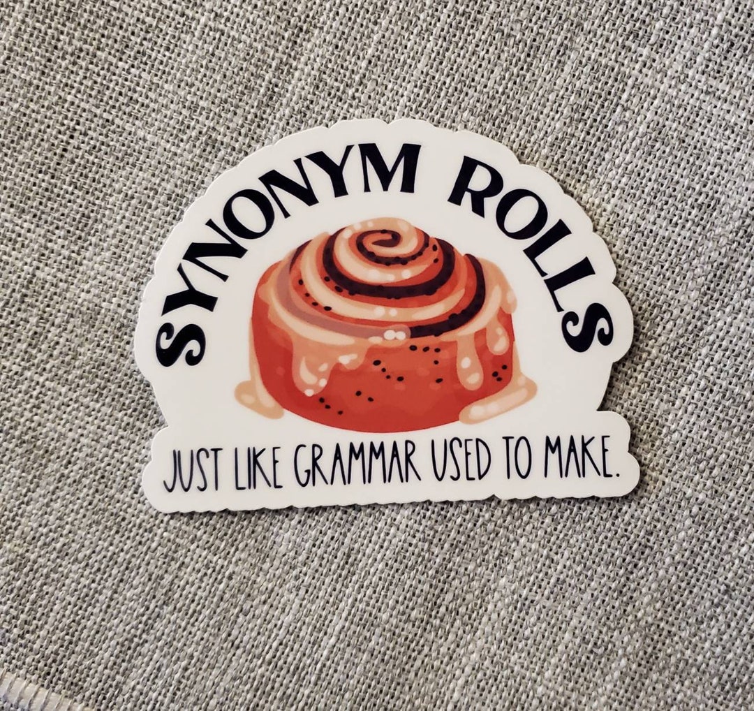 Synonym Rolls Sticker Cinnamon Roll Sticker Funny Sticker Etsy