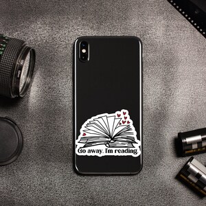 Go Away I'm Reading Sticker, Book Stickers, Librarian Gifts, Book Lover ...