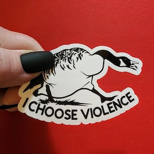 Canada Goose sticker, funny stickers, angry goose, laptop sticker, water bottle stickers, stocking stuffers, vinyl stickers, Christmas gifts