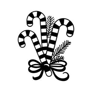 Candy Canes - Christmas Holidays Vinyl Decal - Choose size/color