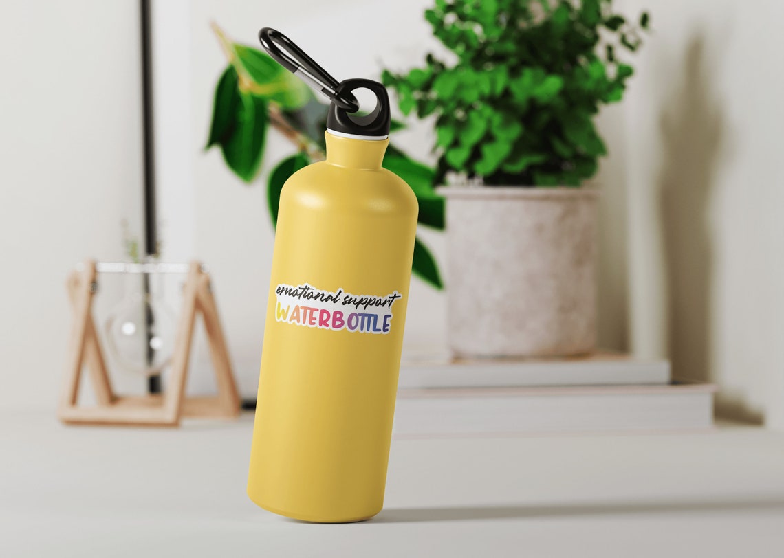 Emotional Support Water Bottle Sticker, Funny Stickers, Mental Health ...