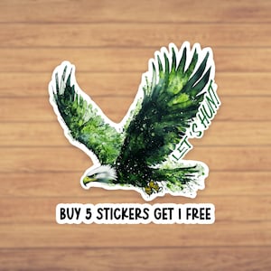 LETS HUNT sticker, Football sticker, sports stickers, laptop stickers, super bowl, Philadelphia Eagles sticker, football gifts, Go Birds