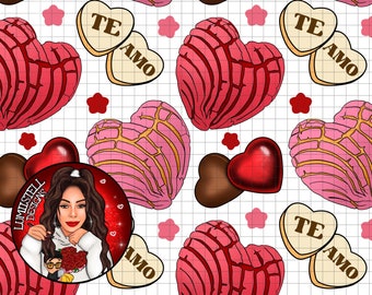 Herz Concha Seamless, Valentines, PNG Datei, Nur digitaler Download