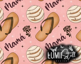 Original Design, Mama, Chancla, Concha, Seamless, PNG Datei, nur digitaler Download