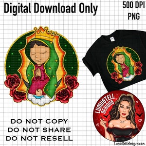 Virgin Mary, Virgen De Guadalupe, Hispanic, PNG File, Digital Download Only