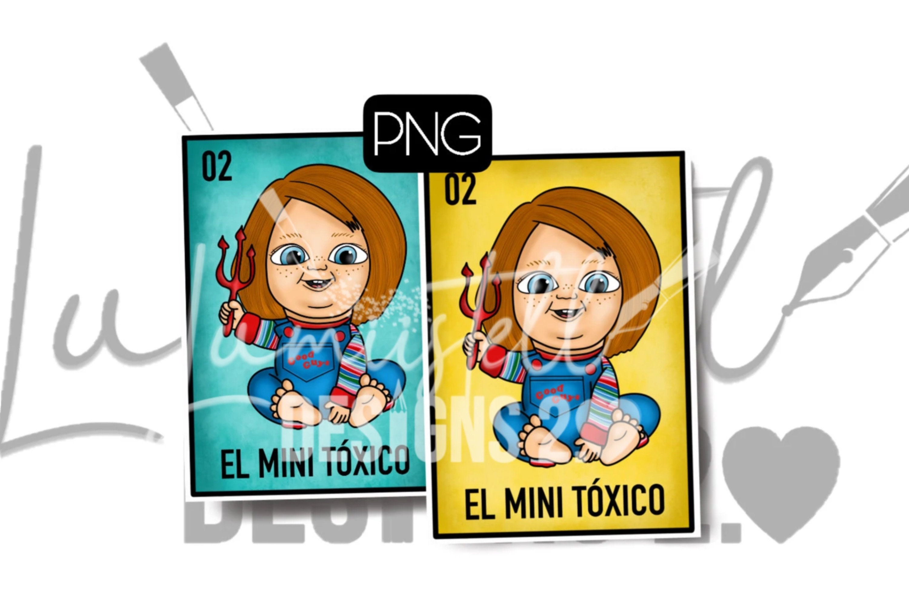 El Mini Toxico Chucky Loteria Card PNG File Digital - Etsy Finland
