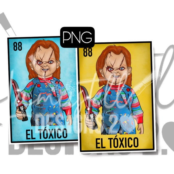 Chucky, Loteria Card, PNG file,  Digital Download Only