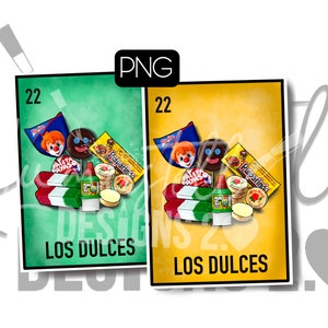 Los Dulces, PNG File, Loteria Card, Digital Download Only