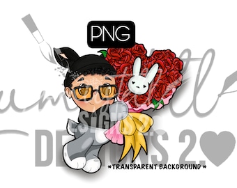 Original Design, Bad Bunny Baby, Baby Benito, PNG File, Digital Download Only