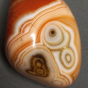 Beautifully  Polished Banded Agate Palm Stone