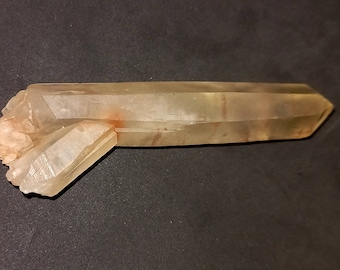 Tantric Lemurian Citrine with side stand crystal cluster base with hematite Inclusions 31 grams