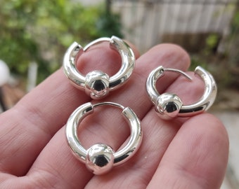 Silver Thick Septum, Τhin Gauge Wire Convert to thick Ring, 20 to 14 gauge Earring, Mens Earring, Womens Earring, Gift hor her, Gift for him