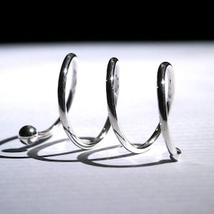 Orecchino a spirale per cartilagine, cerchio multiplo doppio triplo per le orecchie, piercing all'elica, orecchino per la parte superiore dell'orecchio in argento puro 999, anello per il setto, regalo per donna e uomo