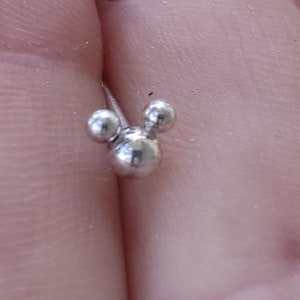 Silver Nose Stud Mickey Mouse Tiny Earring Women Gift Women s Men Stud Unisex Body Piercing Minimalist Earring Tredy Gift for Her Him Etsy