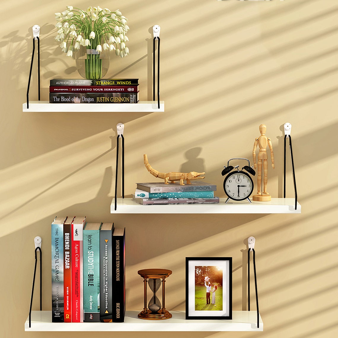 Solid Wood Floating Shelves for Wall Floating Book Shelf Etsy