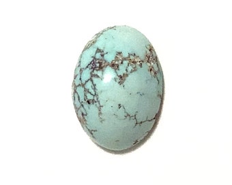 Natural Turquoise Pale Robins Egg Blue Oval Cabochon Polished Loose Gemstone 19x14mm 16.36ct December Birthstone For Jewellery Making