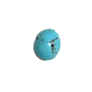 Turquoise Oval Cabochon Blue Loose Gemstone 1.52ct 8x6mm December Birthstone For Jewellery Making image 1