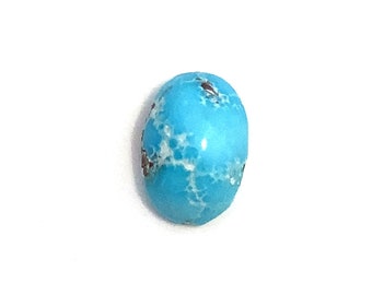 Natural Oval Cabochon Blue Turquoise Loose Gemstone 1.91ct 9x6mm December Birthstone For Jewellery Making