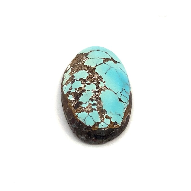 Cabochon Natural Turquoise Oval Blue Polished Loose Gemstone 23x12mm 9.65ct December Birthstone For Jewellery Making image 6
