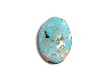 Oval Turquoise Cabochon Natural Loose Gemstone Polished 10.23ct 18x12mm December Birthstone For Jewellery Making